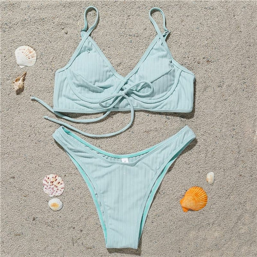 Ribbed Bikini Set