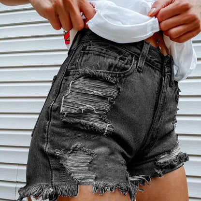 "Bullet" High Waisted Y2K Denim Shorts